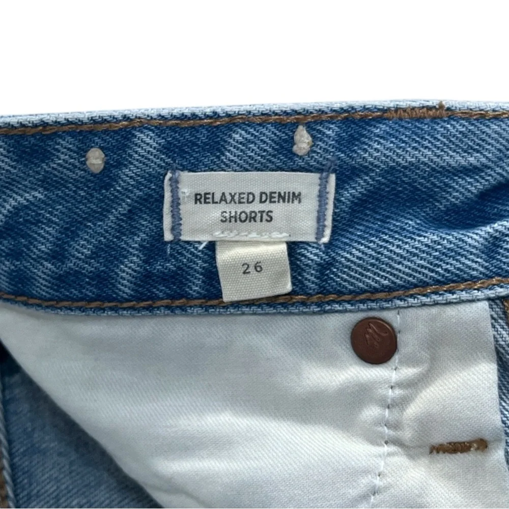 Madewell Relaxed Denim Shorts in Renfield Wash: Destructed Edition Size 26 - Picture 7 of 10